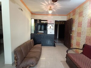 Living Room in 1 BHK Apartment at Pioneer Park, Kolshet Road – for Rent