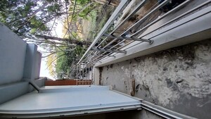 Balcony in 4 BHK Apartment at Abul Fazal Enclave Part 1 – for Sale