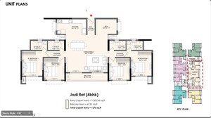 Floor Plan in 2 BHK Apartment at Mahalunge – for Sale