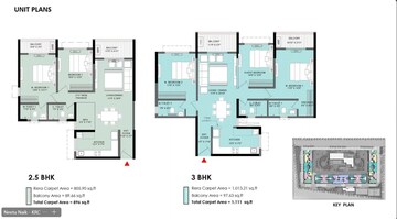 Floor Plan in 2 BHK Apartment at Mahalunge – for Sale