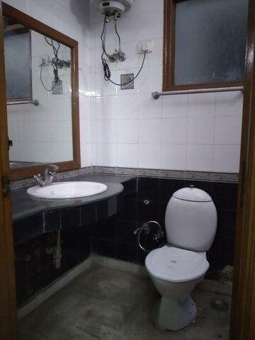 Bathroom in 3 BHK Builder Floor at Ansal Sushant Apartments, Sushant Lok I – for Rent