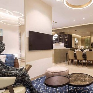 Living Room in 2 BHK Apartment at Platinum Tower 1, Munshi Nagar – for Sale