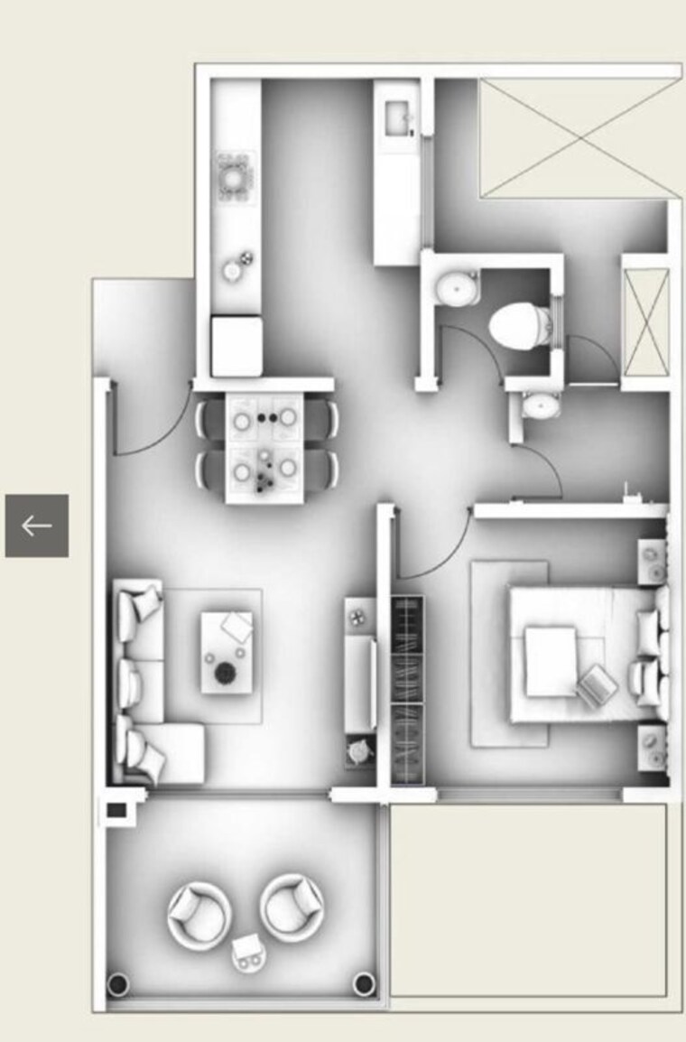 Floor Plan, ganga-legend 1 Bedroom 471 Sq.Ft. Apartment In Bavdhan Pune 9773171
