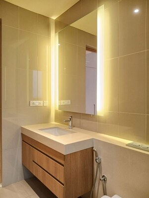 Bathroom in 4 BHK Apartment at Embassy Lake Terrace, Hebbal – for Rent