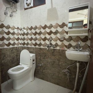 Bathroom in 1 RK Builder Floor at Chattarpur – for Rent