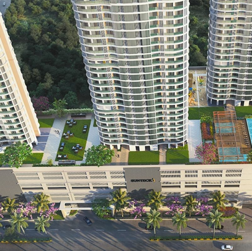 2 BHK + Pooja Room Apartment For Rent in Sunteck City Avenue 1