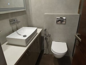 Bathroom in 3 BHK Builder Floor at Sushant Lok I – for Rent