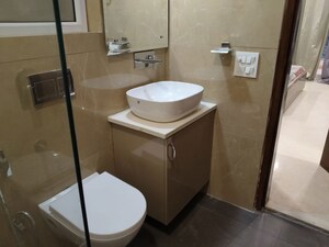 Bathroom in 3 BHK Builder Floor at Sushant Lok I – for Rent