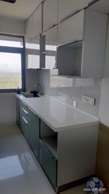 Kitchen in 3 BHK Apartment at Piramal Sunteck Signia Waterfront, Airoli Sector 14 – for Rent
