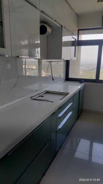 Kitchen in 3 BHK Apartment at Piramal Sunteck Signia Waterfront, Airoli Sector 14 – for Rent