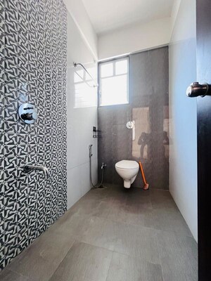 Bathroom in 2 BHK Apartment at Krishna Smruti Garden, Punawale – for Rent
