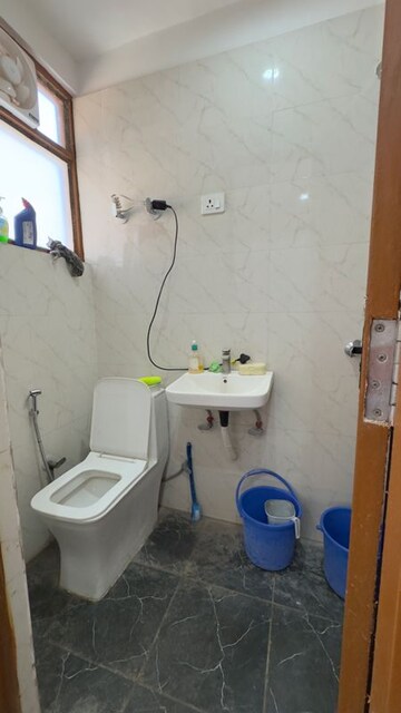 Bathroom in 1 BHK Builder Floor at Chattarpur – for Rent