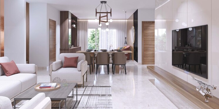 Living Room, hallmark-treasor 3 Bedroom 2540 Sq.Ft. Apartment In Narsingi Hyderabad 9775114