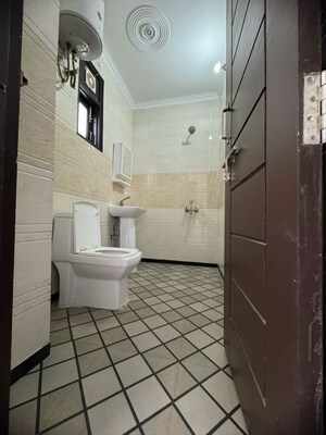 Bathroom in 1 BHK Builder Floor at Chattarpur – for Rent