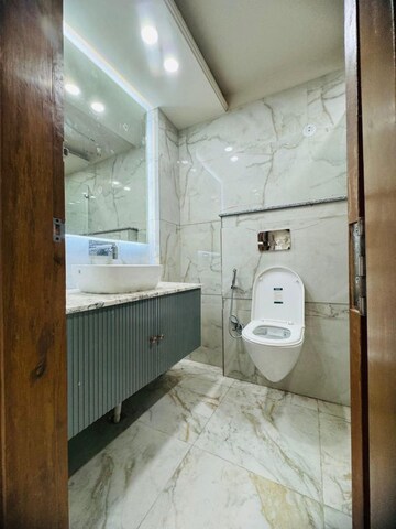 Bathroom in 3 BHK Builder Floor at Chattarpur – for Rent