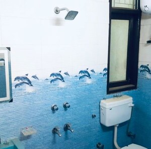 Bathroom in 2 BHK Builder Floor at Chattarpur – for Rent