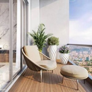 Balcony in 2 BHK Apartment at Shapoorji Pallonji BKC 28, Kherwadi – for Rent