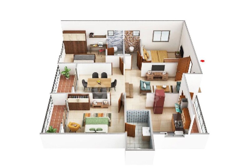 Floor Plan, sanjeevini-aarna  1570 Sq.Ft. Apartment In Hoskote Bangalore 9777500