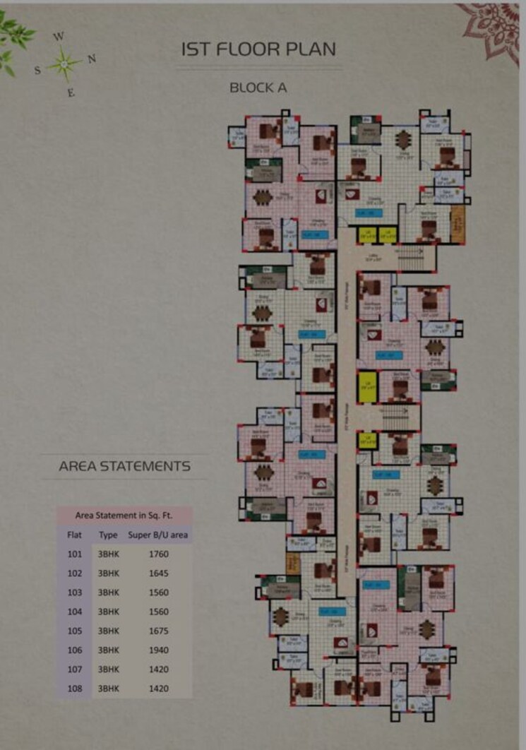 Master Plan, morabadi 3 Bedroom 1665 Sq.Ft. Apartment In Morabadi Ranchi 9777697