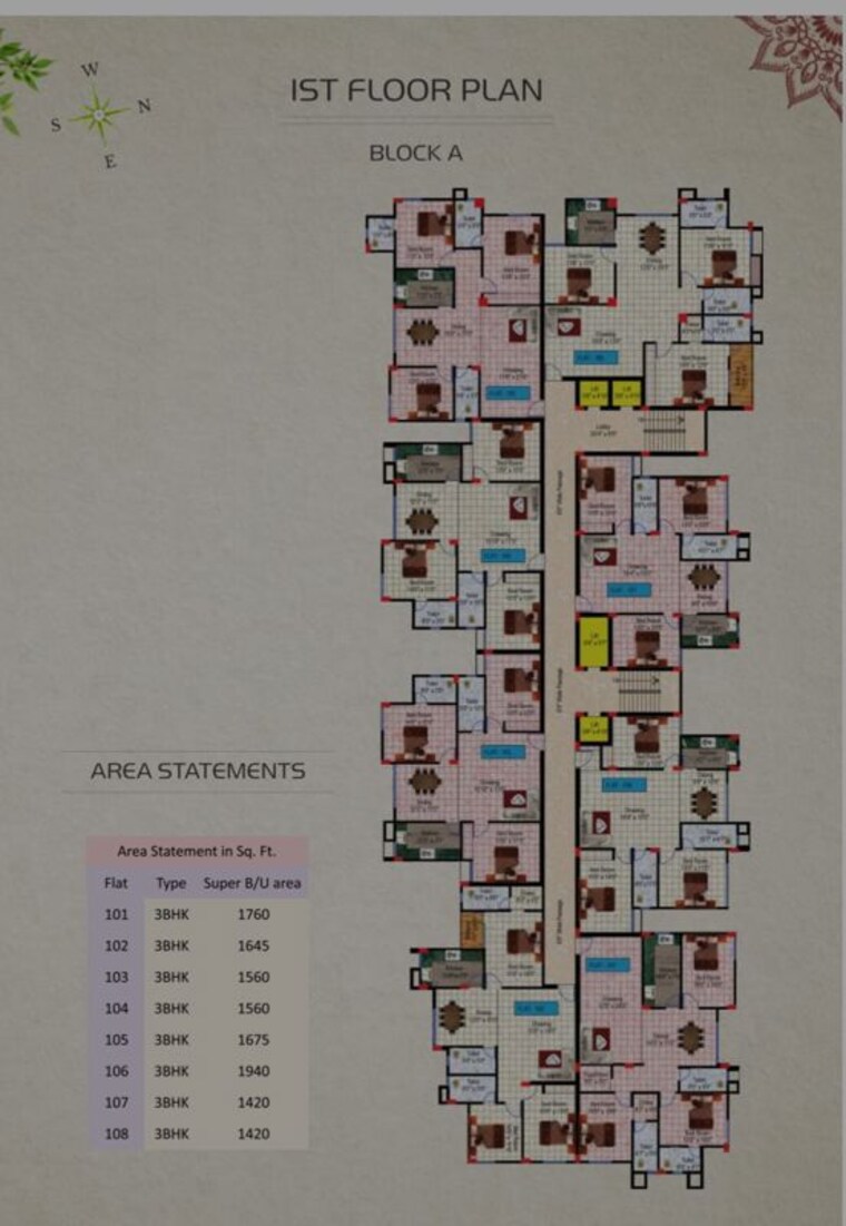 Master Plan, morabadi 3 Bedroom 1665 Sq.Ft. Apartment In Morabadi Ranchi 9777697