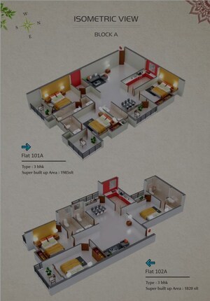 Master Plan in 3 BHK Apartment at Morabadi – for Sale