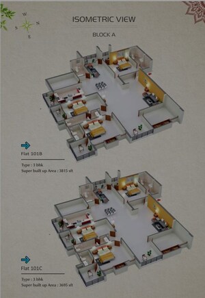 3 BHK Apartment – Map Location View at Morabadi - for Sale
