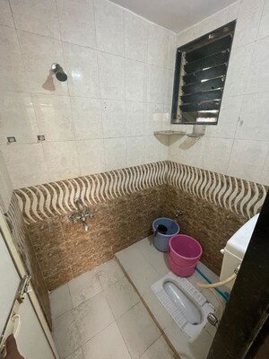 Bathroom in 1 BHK Apartment at Krishna Villa Ghansoli, Ghansoli – for Rent