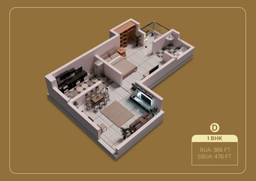 Floor Plan in 1 BHK Apartment at Hatigaon – for Sale