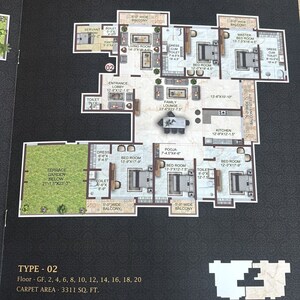 Master Plan in 5 BHK Apartment at Chinmay Urbanac Sky Mansion, Sushant Golf City – for Sale