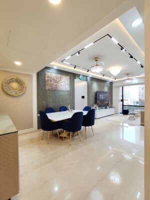 Living Room in 4 BHK Apartment at Lodha Marquise, Worli – for Rent