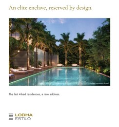 4 BHK + Pooja Room,Servant Room,Study Room,Extra Room Apartment For Sale in Lodha Estilo