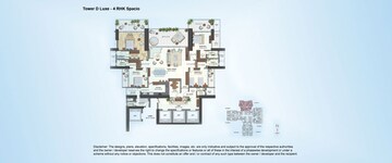 Floor Plan in 4 BHK Apartment at Omkar Alta Monte, Malad East – for Sale