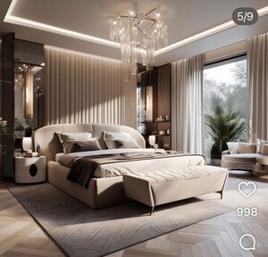 Bedroom in 4 BHK Apartment at Vasant Vihar – for Sale