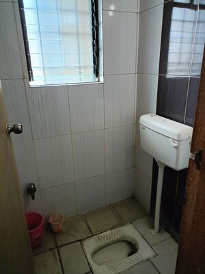 Bathroom in 1 BHK Apartment at Goel Ganga Aashiyana, Thergaon – for Rent