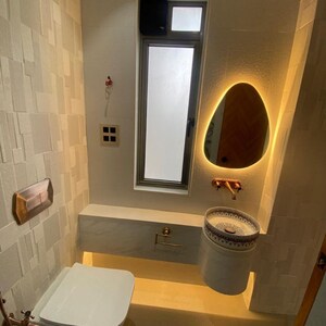 Bathroom in 3 BHK Apartment at Indiabulls Sky Forest, Dighe Nagar – for Rent