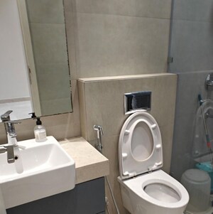 Bathroom in 3 BHK Apartment at Indiabulls Sky Forest, Dighe Nagar – for Rent