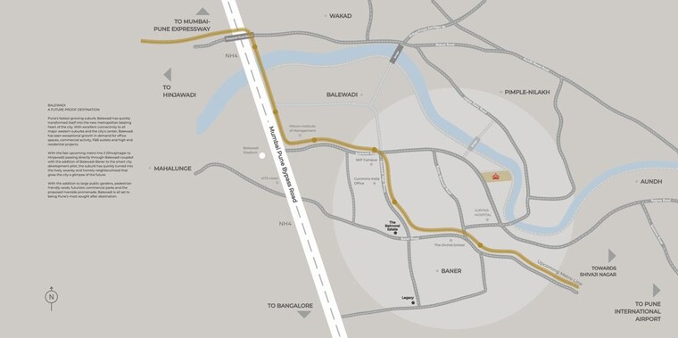 Map Location, kasturi-the-balmoral-riverside 3 Bedroom 1405 Sq.Ft. Apartment In Balewadi Pune 9778128