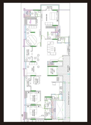 Floor Plan in 4 BHK Apartment at Nibm Road – for Sale