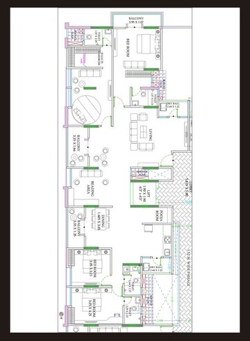 Floor Plan in 4 BHK Apartment at Nibm Road – for Sale