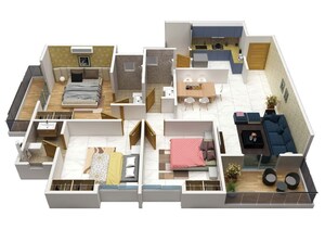 Master Bedroom in 3 BHK Apartment at Ram India Foresta, Kondhwa – for Sale