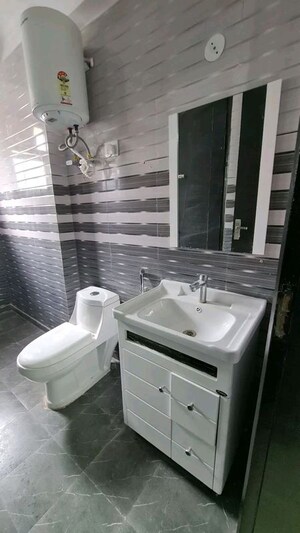 Bathroom in 3 BHK Builder Floor at Chattarpur – for Rent