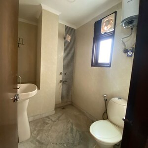 Bathroom in 3 BHK Builder Floor at Chattarpur – for Rent