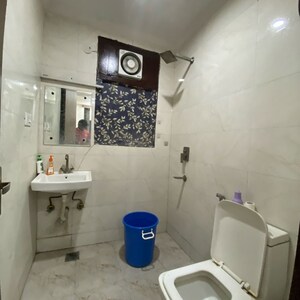 Bathroom in 2 BHK Builder Floor at Chattarpur – for Rent