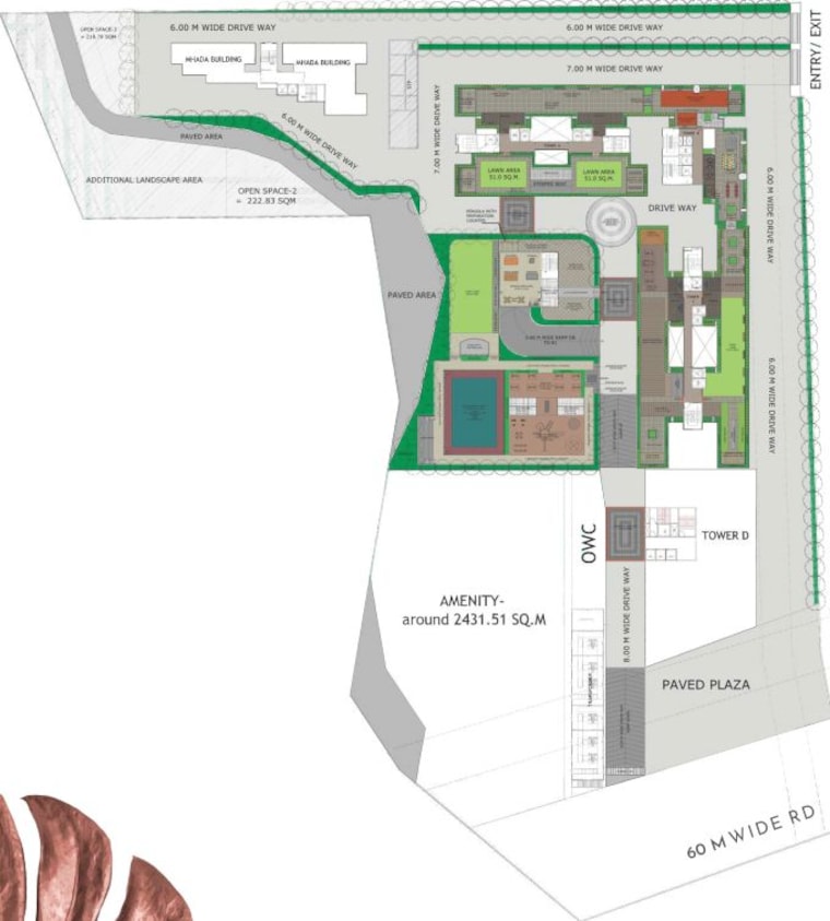 Floor Plan, parth-kiona 2 Bedroom 767 Sq.Ft. Apartment In Maan Pune 9781853
