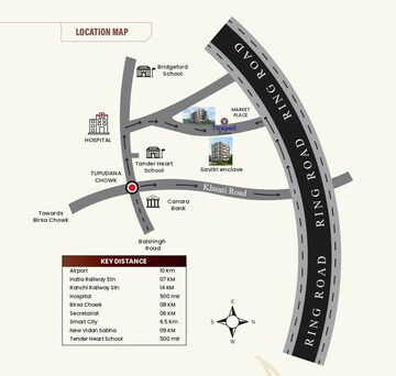 3 BHK Apartment – Map Location View at Tupudana - for Sale