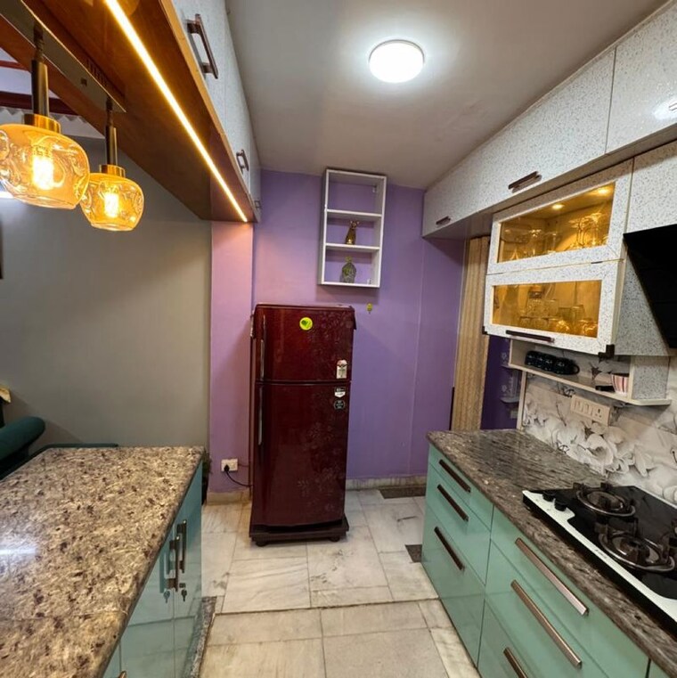 Kitchen, malviya nagar 3 Bedroom 1000 Sq.Ft. Builder Floor In Malviya Nagar Delhi 9783663