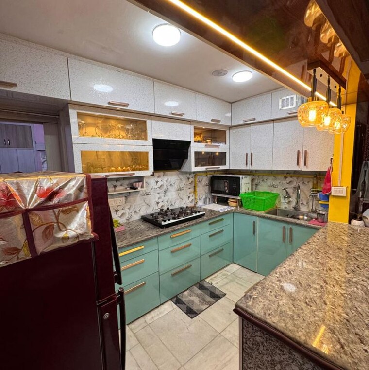 Kitchen, malviya nagar 3 Bedroom 1000 Sq.Ft. Builder Floor In Malviya Nagar Delhi 9783663