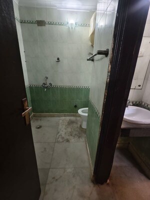 Bathroom in 3 BHK Apartment at Sector 19 Dwarka – for Rent