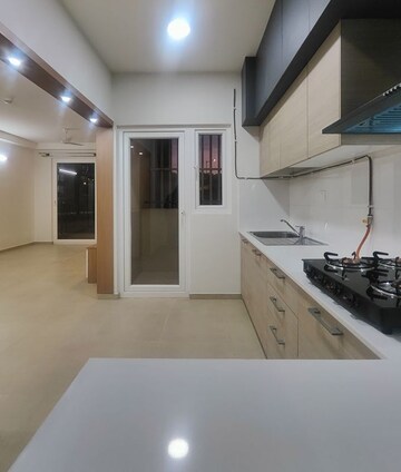 Kitchen in  Apartment at Bhartiya Nikoo Homes Phase 2, Thanisandra Main Road – for Rent
