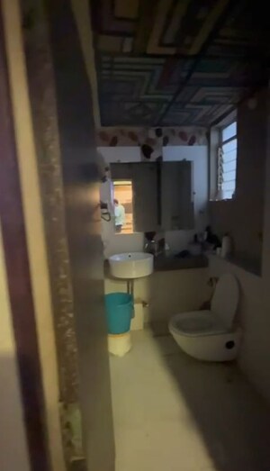 Bathroom in 3 BHK Apartment at Kopar Khairane – for Rent